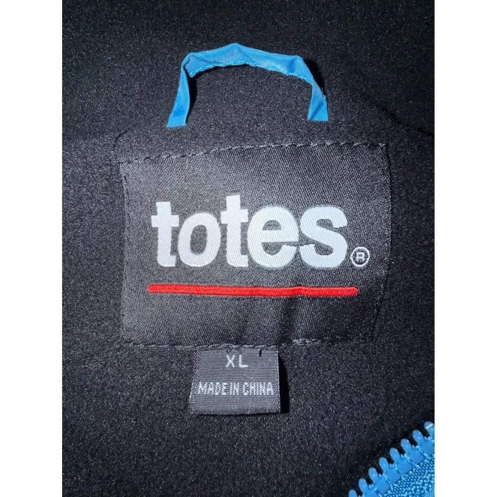 Totes Mens XL Blue Hooded Windbreaker‎ Fleece Lined Jacket Full Zip BLB09004-636